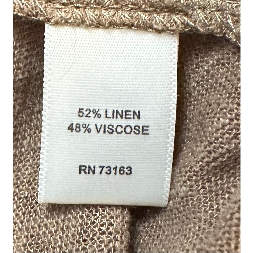 Neiman Marcus Vintage Y2K Linen Blend Long Cardigan Sweater Brown Size L - Picture 10 of 10